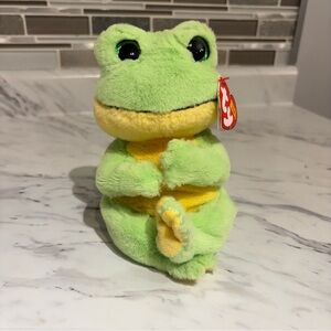 Ty Beanie Baby Bellies Snapper the Green Frog (6 inch) Stuffed Plush Toy